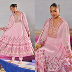 Pink anarkali suit