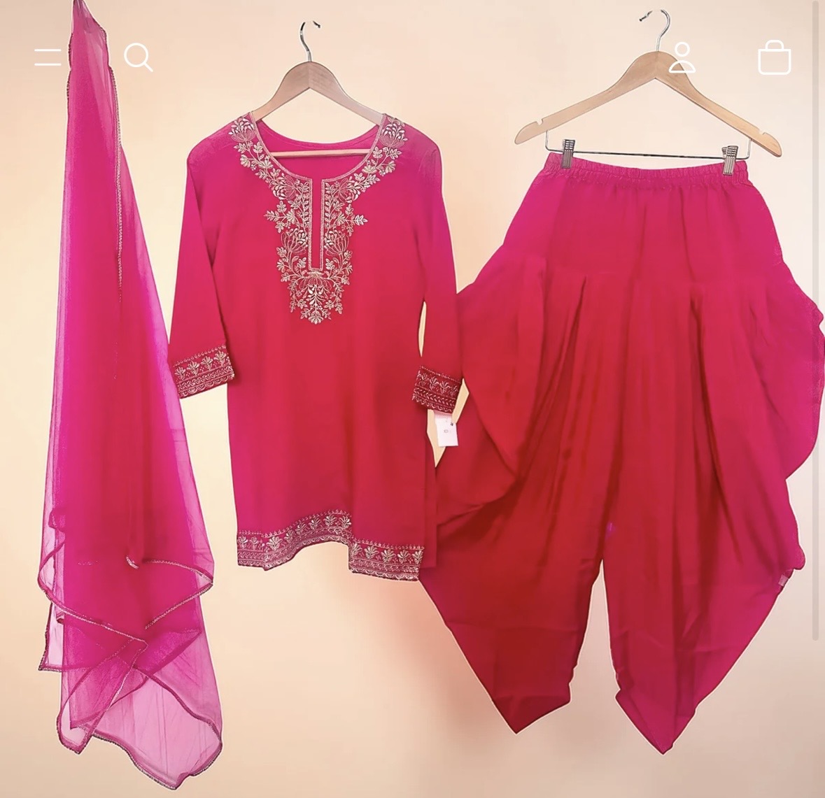 Hot pink salwaar suit