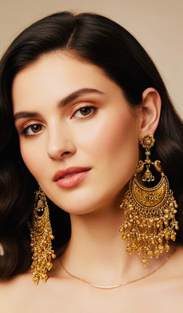 Ghungroo long earrings