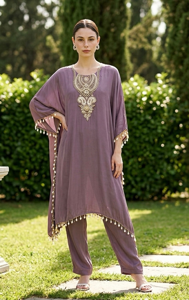 Mauve kaftaan  set