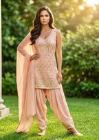 Peach salwaar suit
