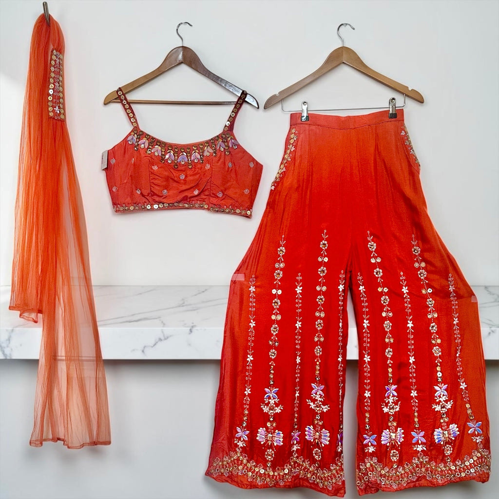 Rustish orange fusion outfit