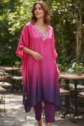 Fuchsia ombré kaftaan set