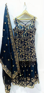 Black sequins Sharara set