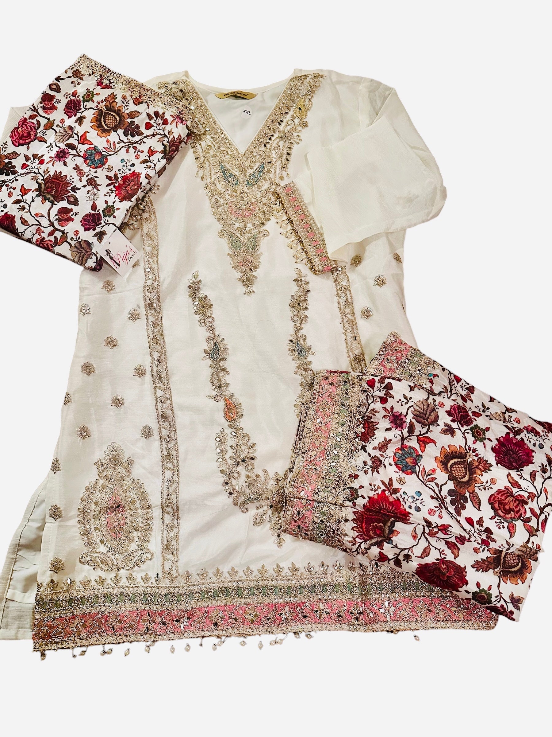 Ivory sharara set