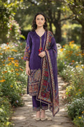 Purple printed suit