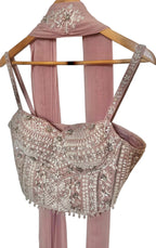 Mauve Sharara corset set