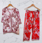 Red printed co-ord set