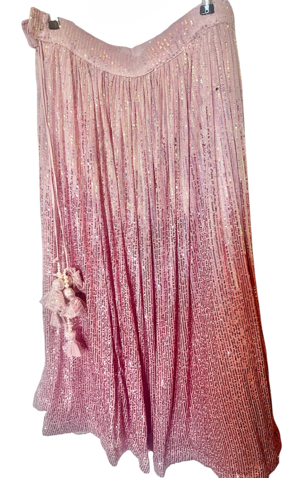 Pink sequins lehenga
