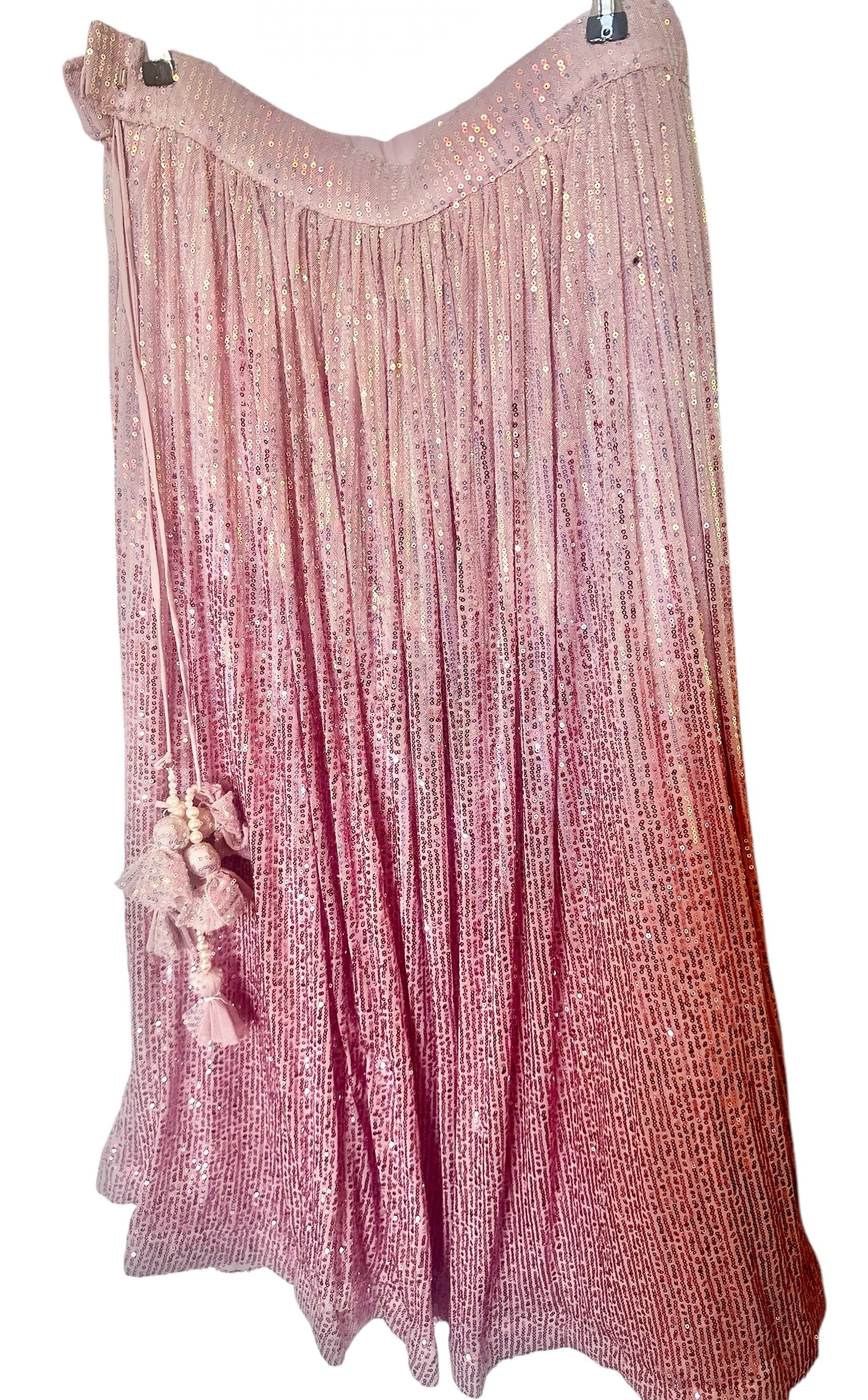 Pink sequins lehenga