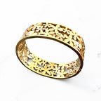 Cut-work floral bangle