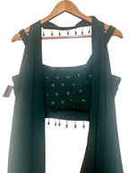 Bottle green lehenga set