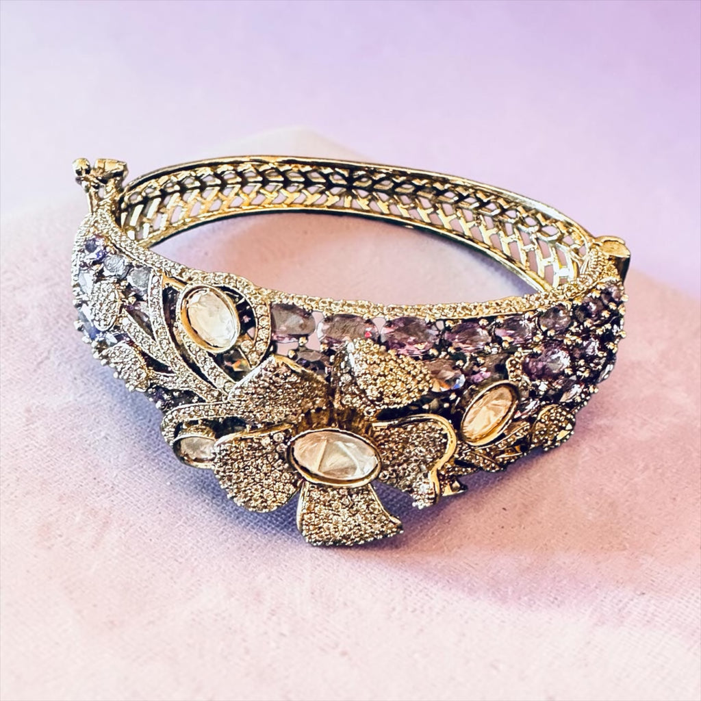 Lavender stone ad bracelet
