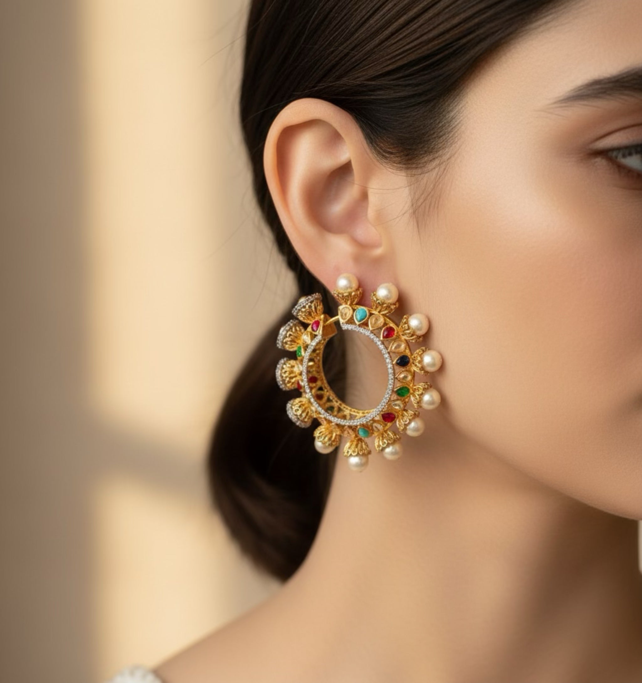 Multi-stone earrings