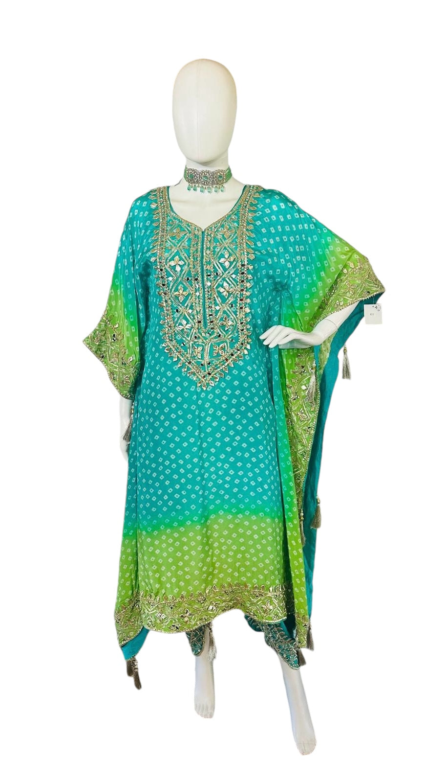 2-shaded kaftaan bandini set