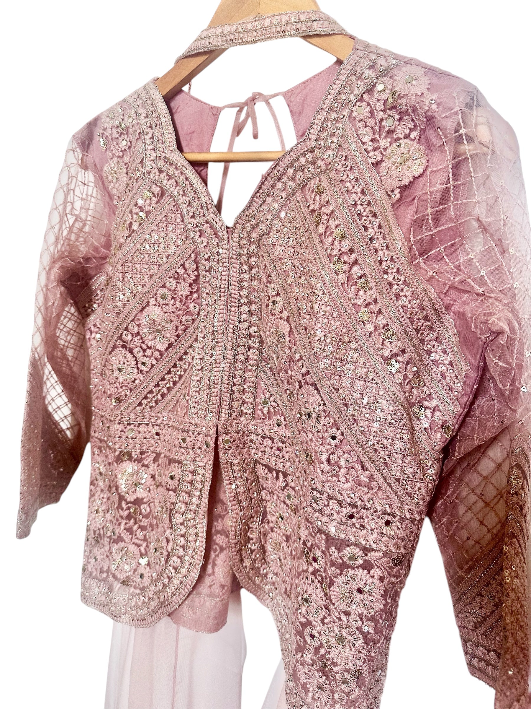 Blush pink fusion outfit