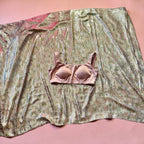 Mauve n green sequins saree