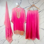 Hot pink Sharara suit