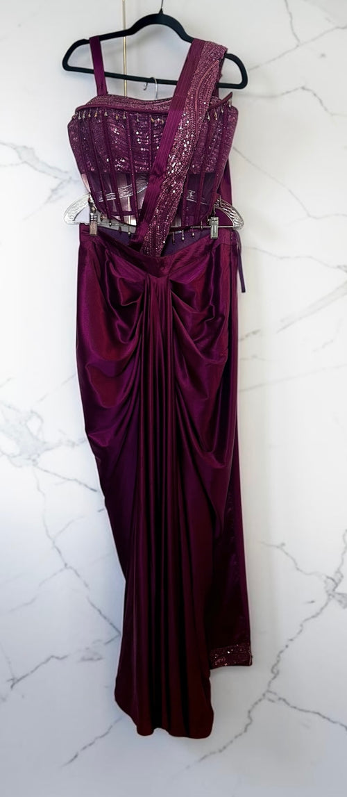 Eggplant colored  drape