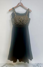 Black n gold skirt set
