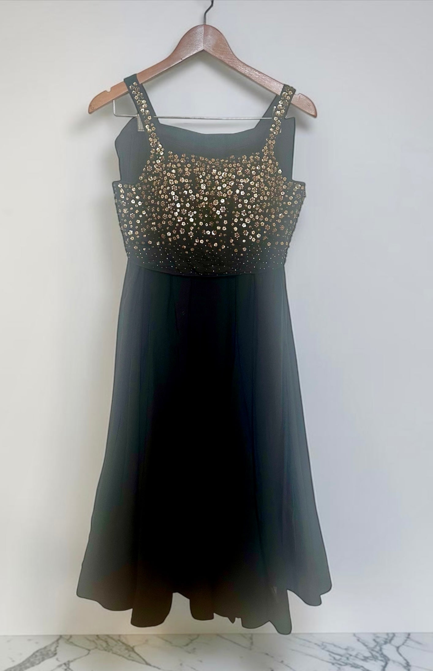 Black n gold skirt set