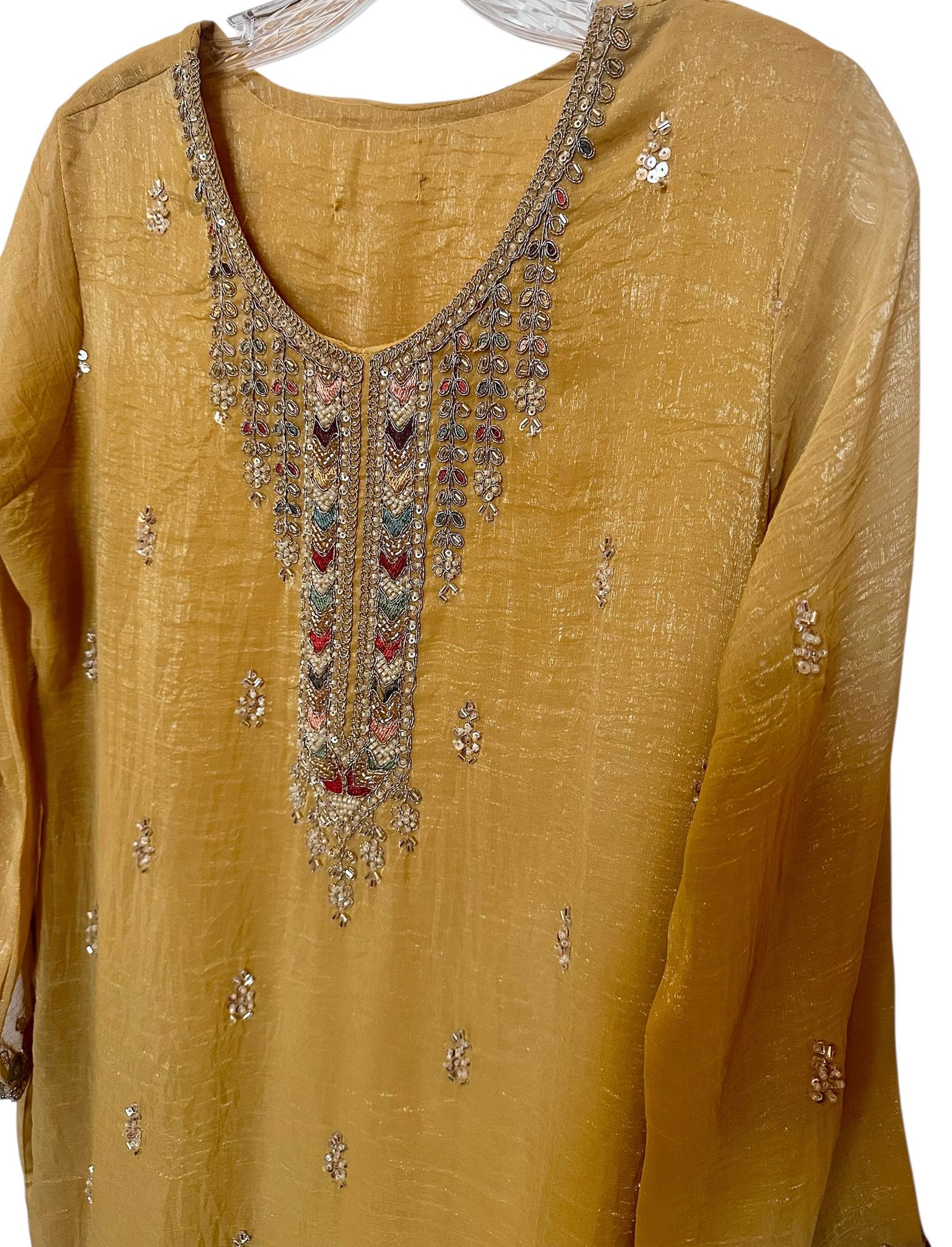 Beige Sharara suit