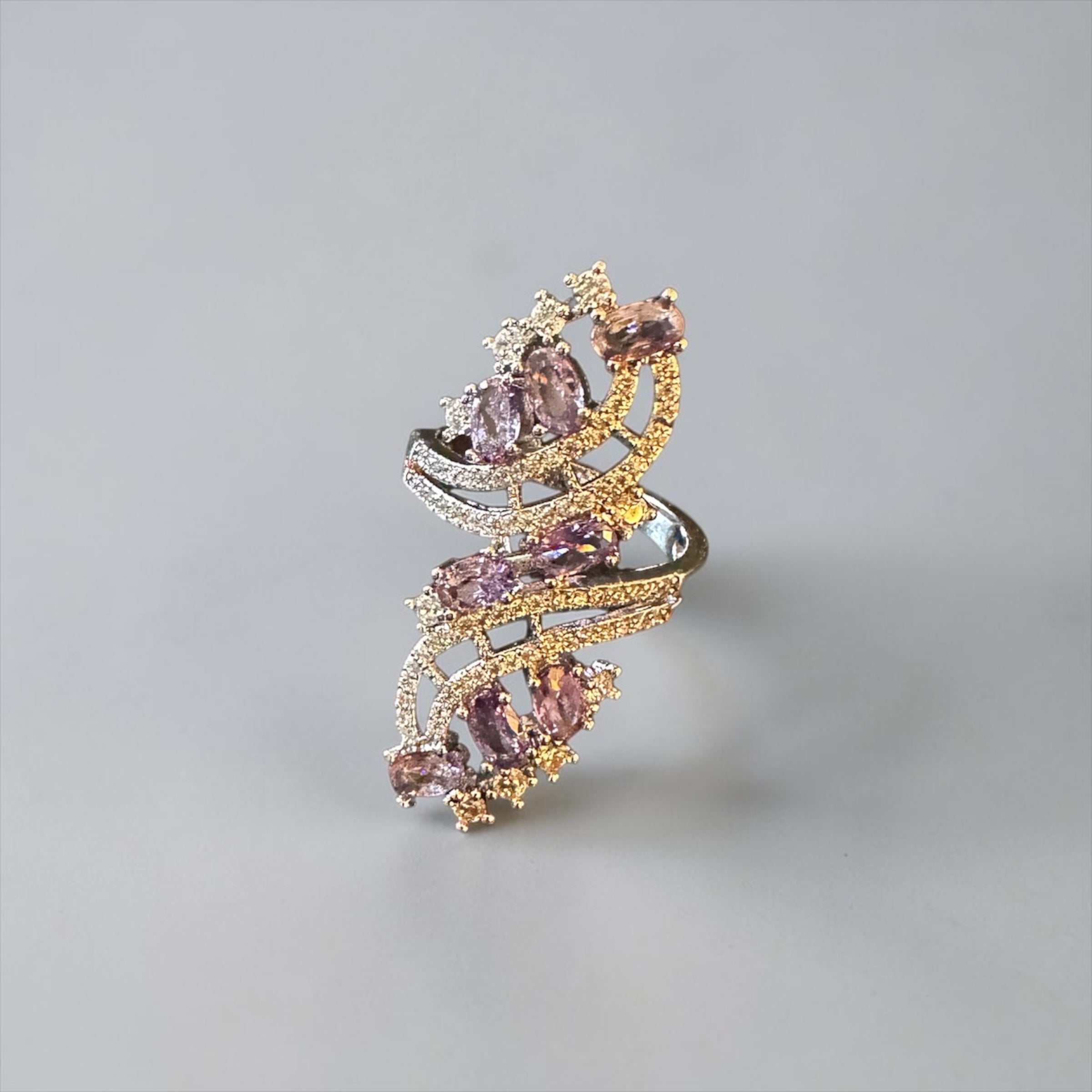 Lavender stone ad ring