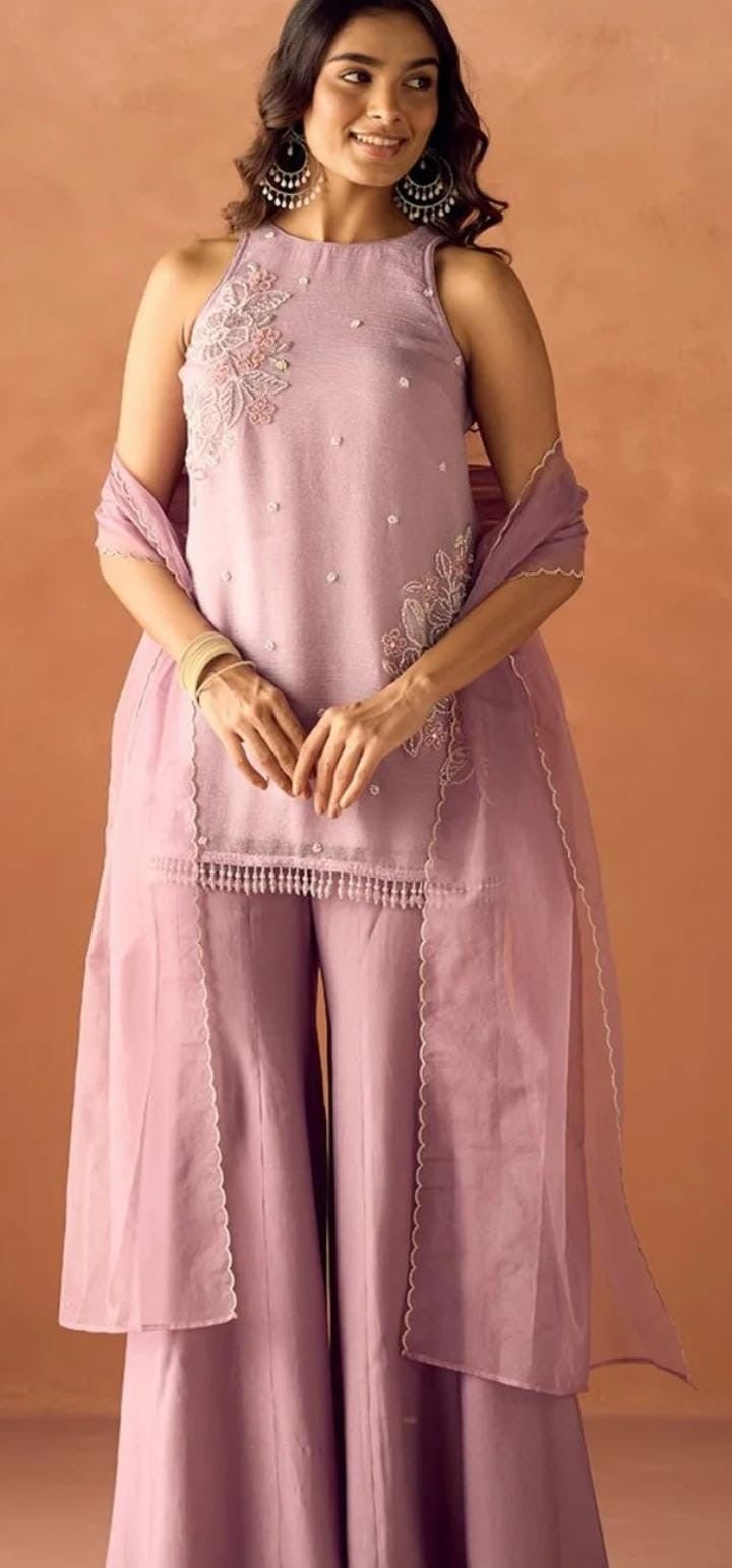 Lavender palazzo suit