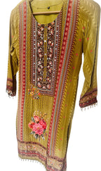 Green floral garara suit