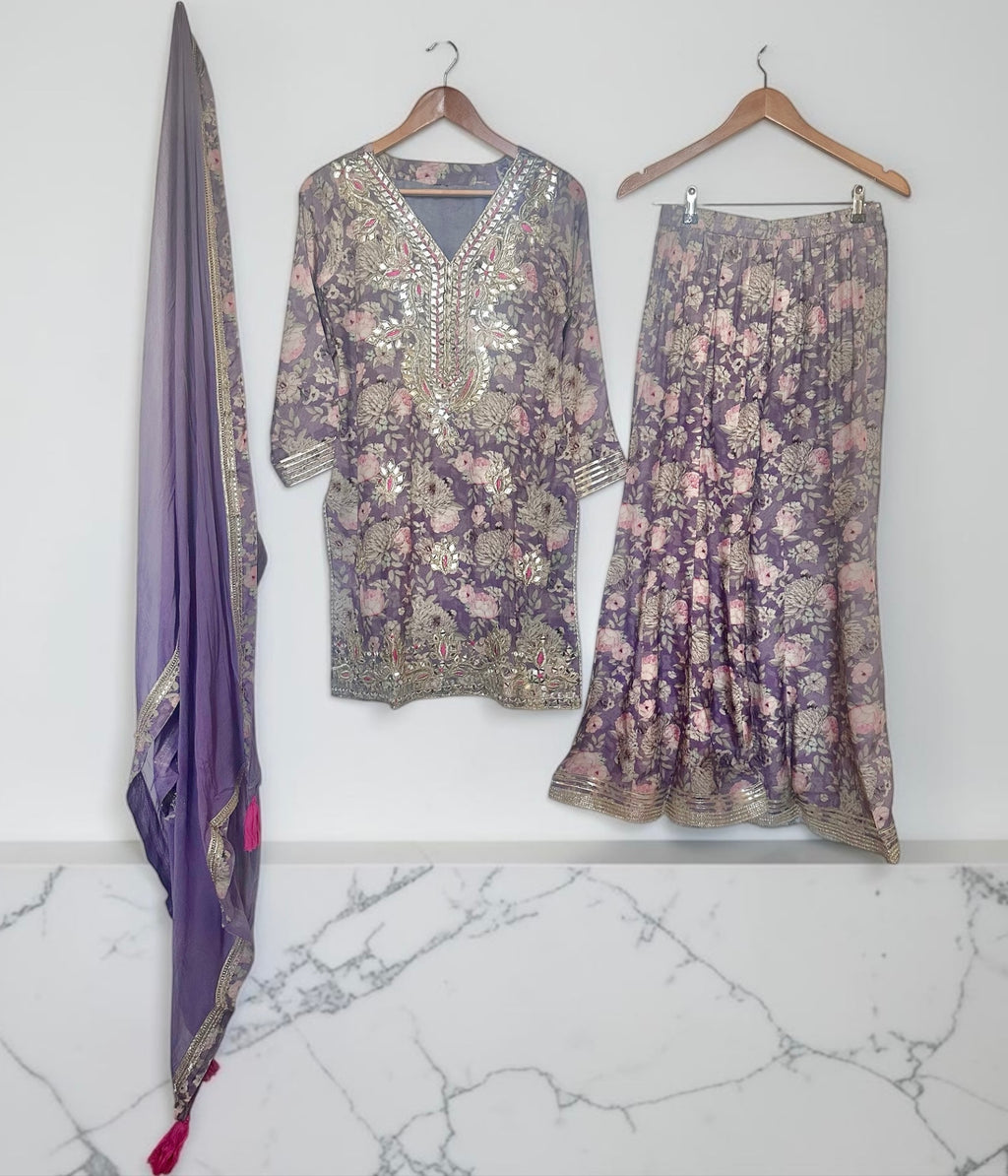 Lavender Sharara suit