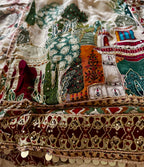 Ivory printed garara suit