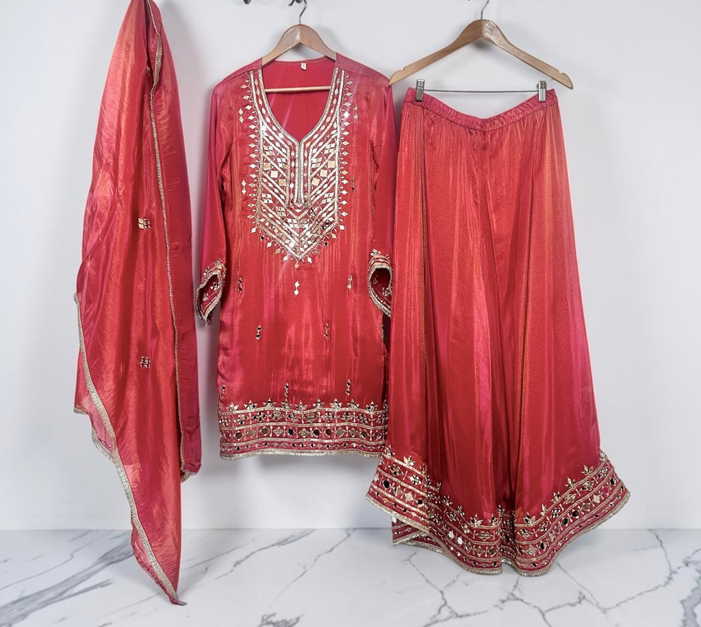 Rustish orange Sharara suit
