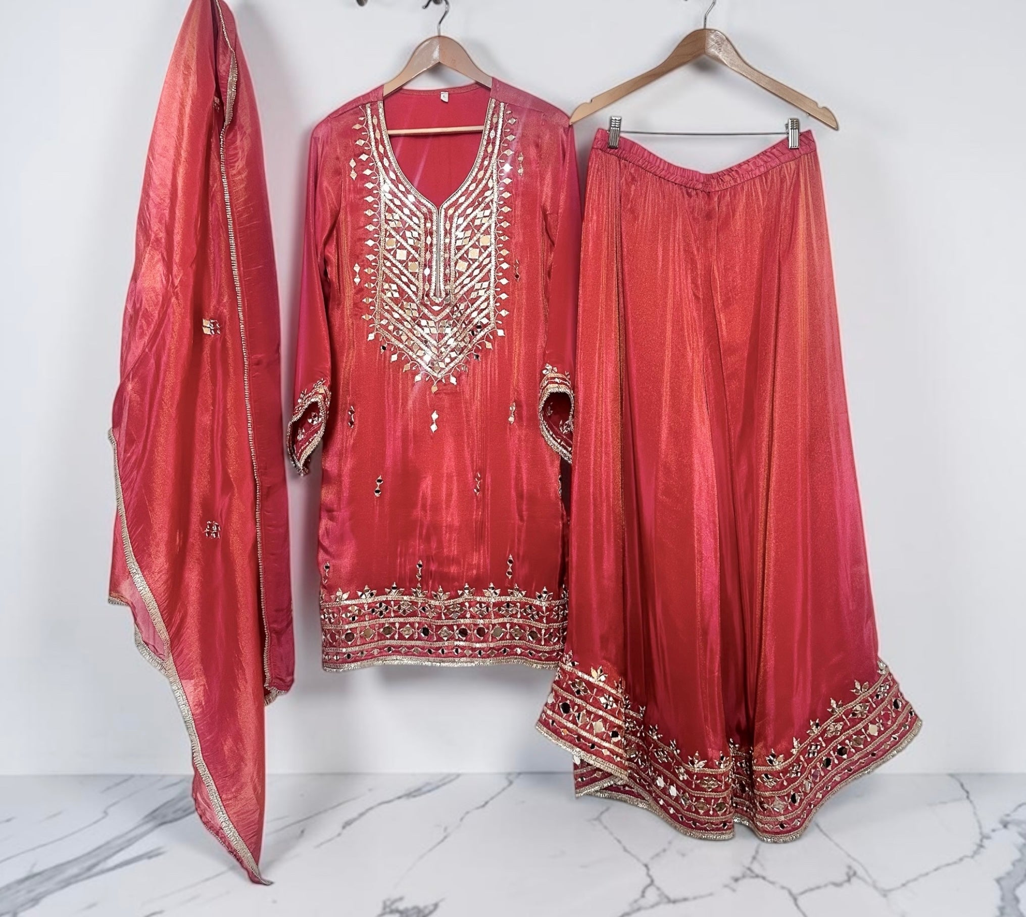 Rustish orange Sharara suit