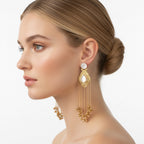 Mother of pearl Kashmiri earrings