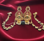 Ruby n emerald jhumkaas