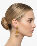 2-tier gold finish jhumkaas