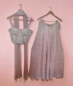 Mauve Sharara corset set