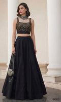 Black n gold skirt set