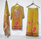 Green floral garara suit