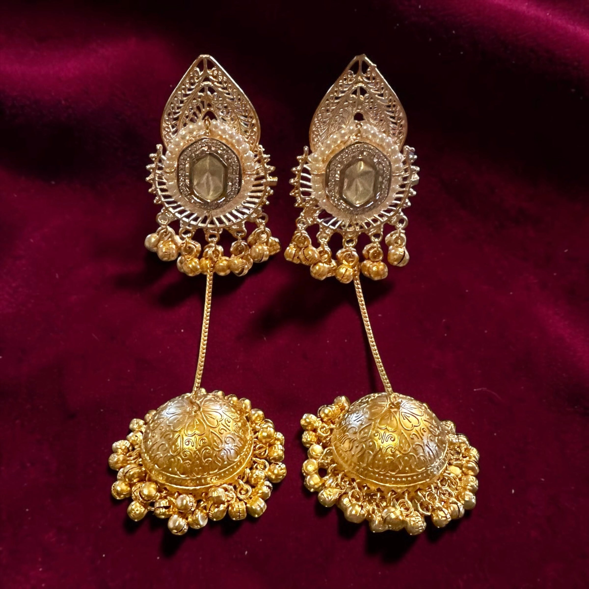 Kashmiri jhumkaas with ghungroo