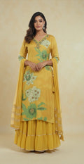 Yellow floral dress