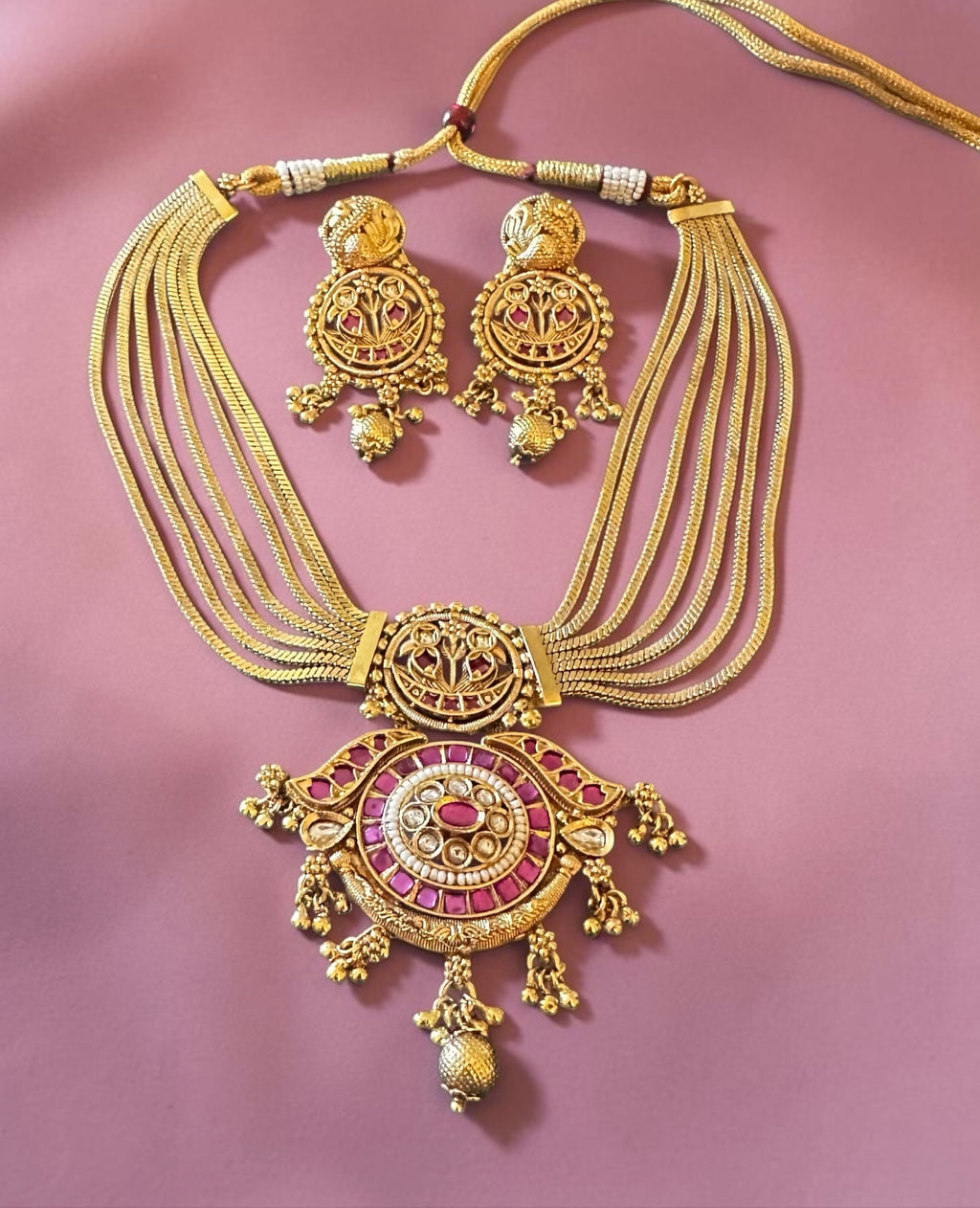 Layered chain necklace set