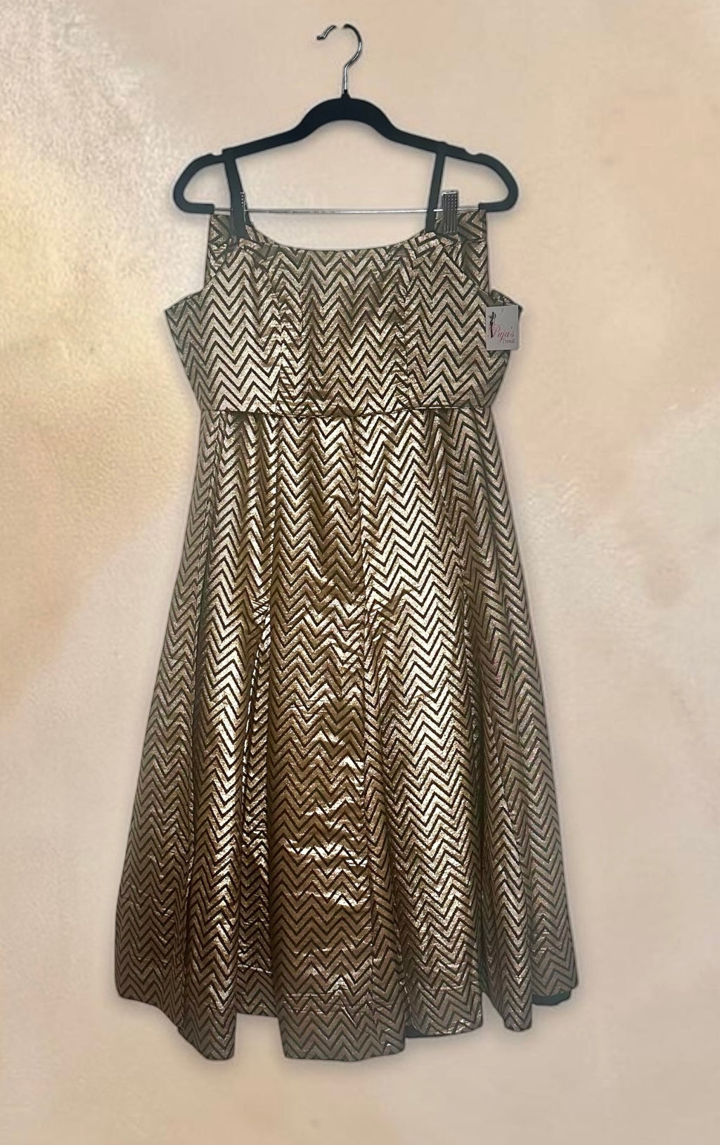 Black n gold skirt set