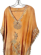 Beige tissue kaftaan set