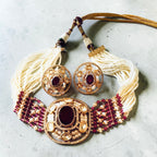 Ruby ad choker set