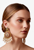 Ruby & green earrings
