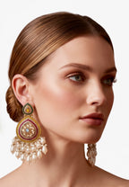 Ruby & green earrings