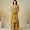 Beige Sharara suit