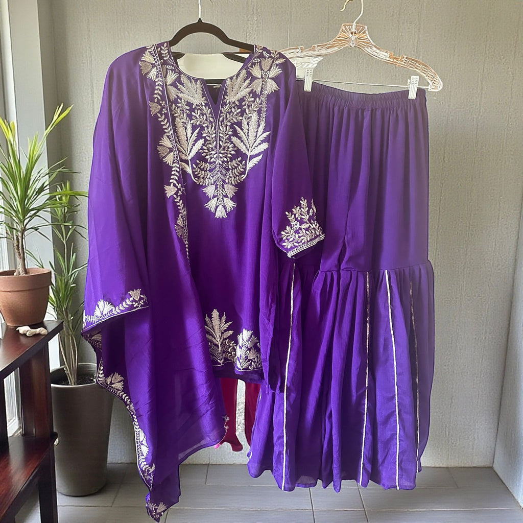 Purple garara suit