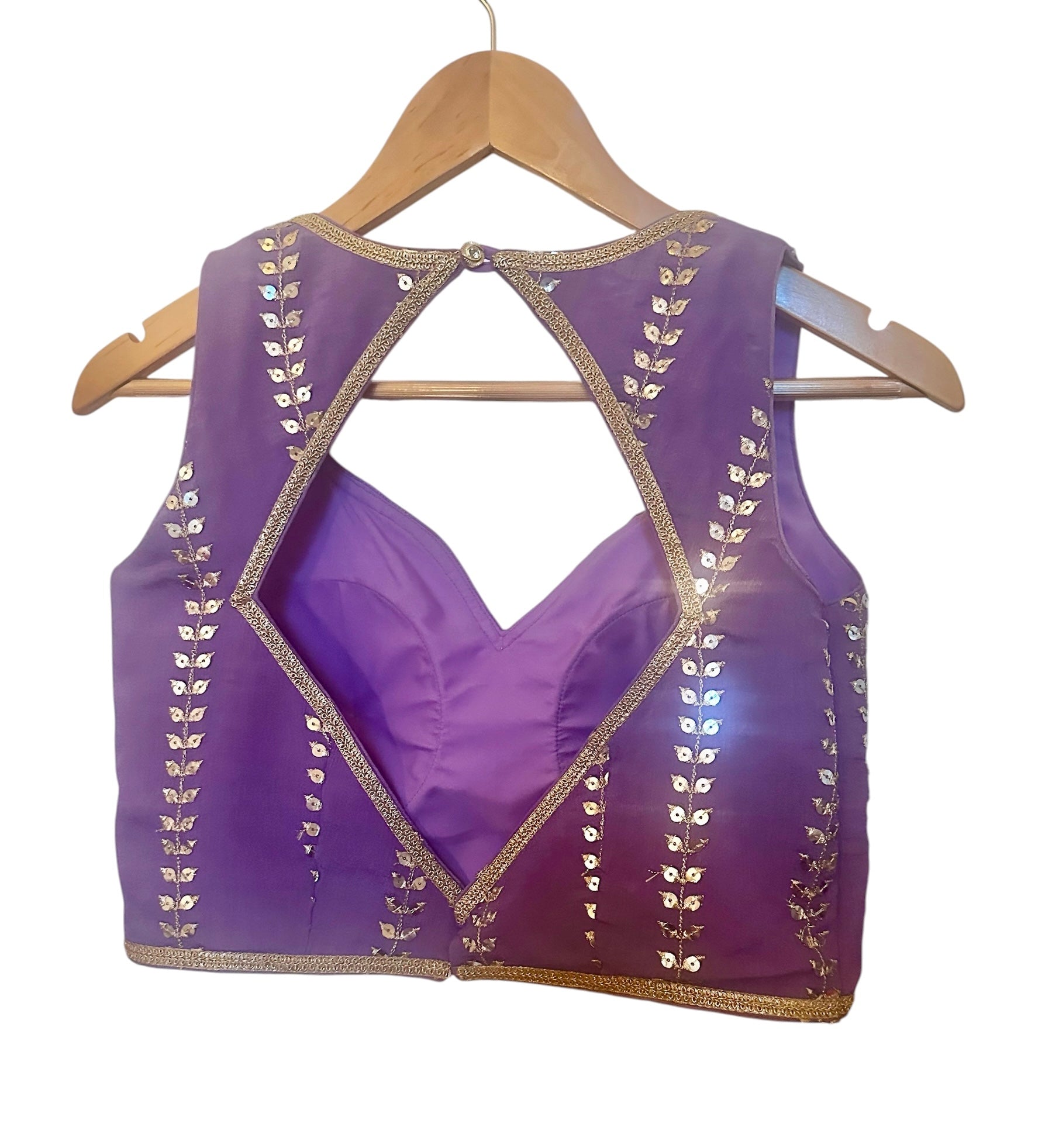 Lavender benarasi lehenga set